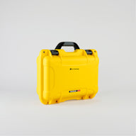 A durable yellow hardshell AED carry case