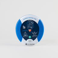 A blue and gray HeartSine 500P AED 